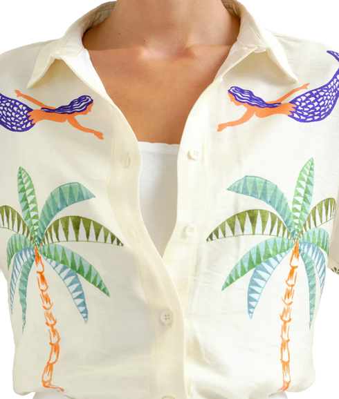 Shirt - Palm & Mermaid
