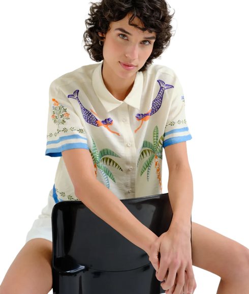 Shirt - Palm & Mermaid