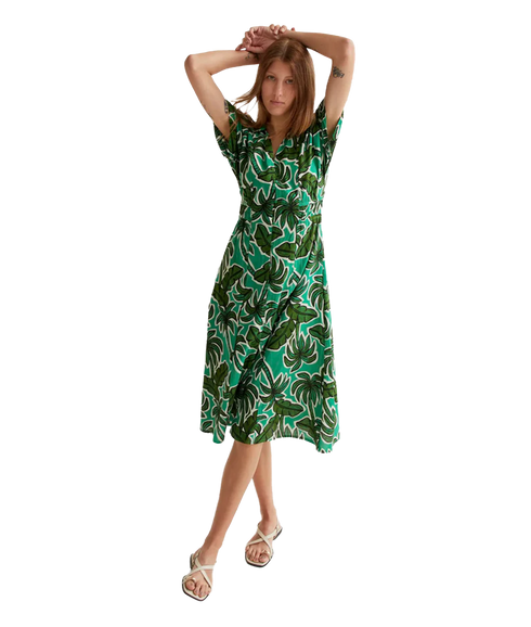 Midi Dress - Palm Tree
