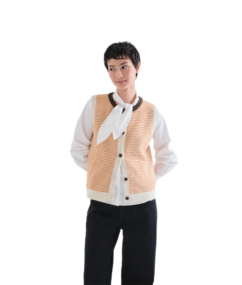Stripe Knit Waistcoat - Stripes