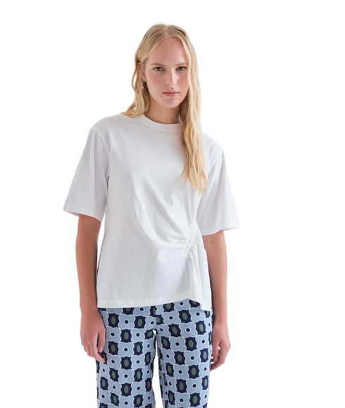 Cinched Waist T-Shirt - White