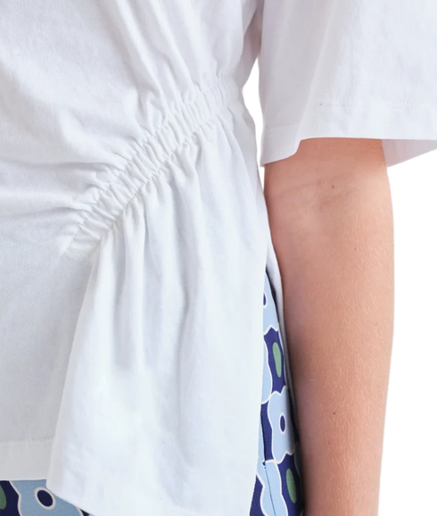 Cinched Waist T-Shirt - White