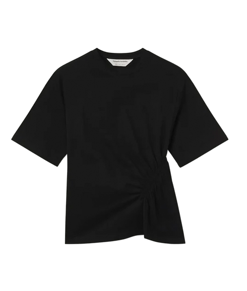 Cinched Waist T-Shirt - Black