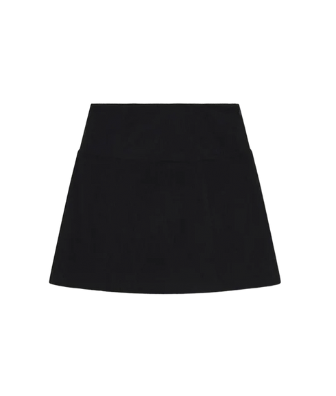 Cord Mini Skirt - Black