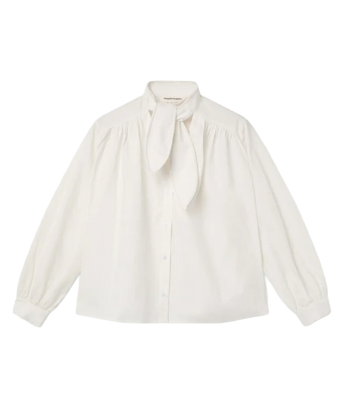 Neck Tie Shirt - White