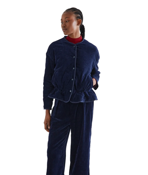Quilted Jacket - Navy Blue
