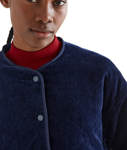 Quilted Jacket - Navy Blue