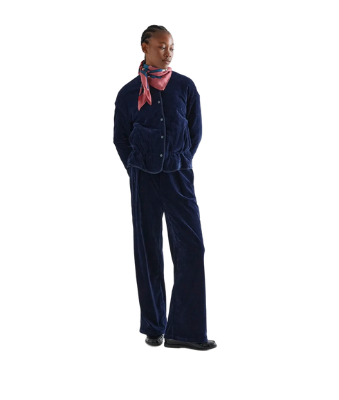 Quilted Jacket - Navy Blue
