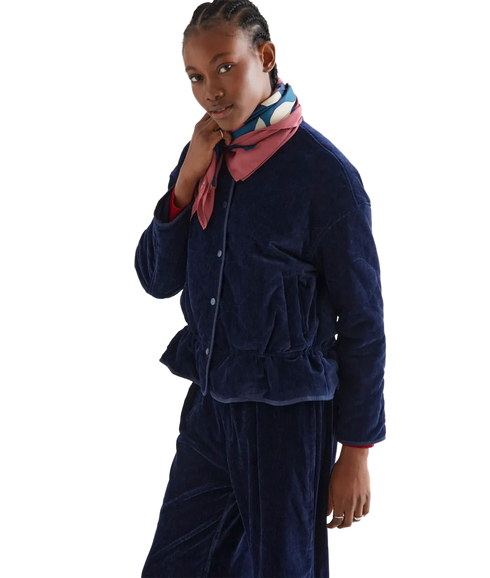 Quilted Jacket - Navy Blue