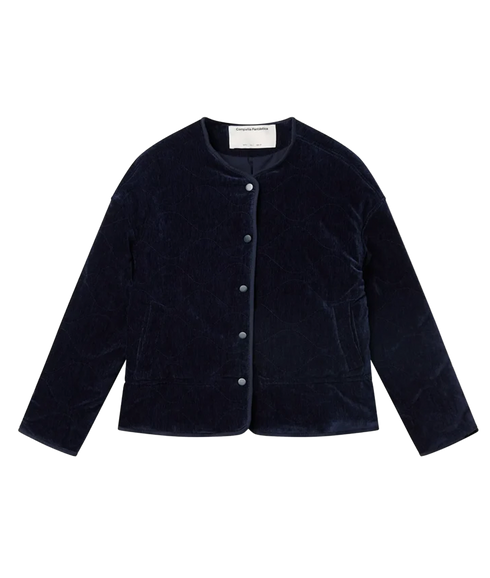 Quilted Jacket - Navy Blue