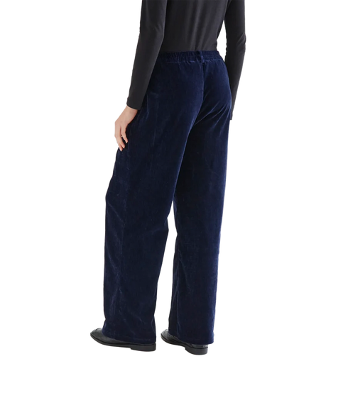 Velvet Trousers - Navy Blue