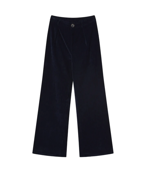Velvet Trousers - Navy Blue