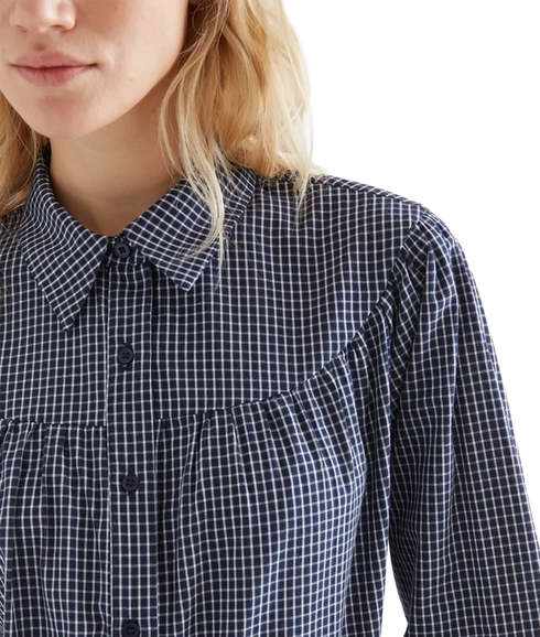 Check Shirt - Navy Blue Checks