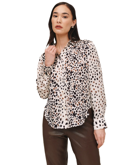 Long Sleeve Clean Shirt - Painted Spots Print