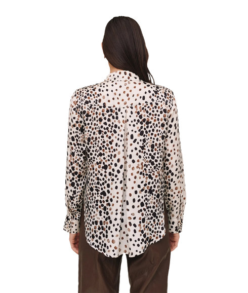 Long Sleeve Clean Shirt - Painted Spots Print