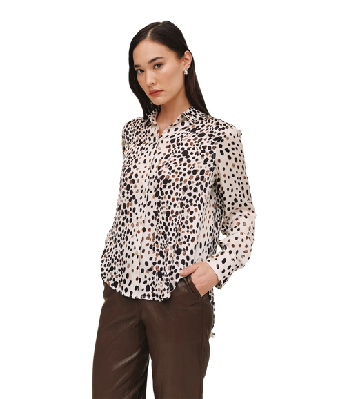Long Sleeve Clean Shirt - Painted Spots Print