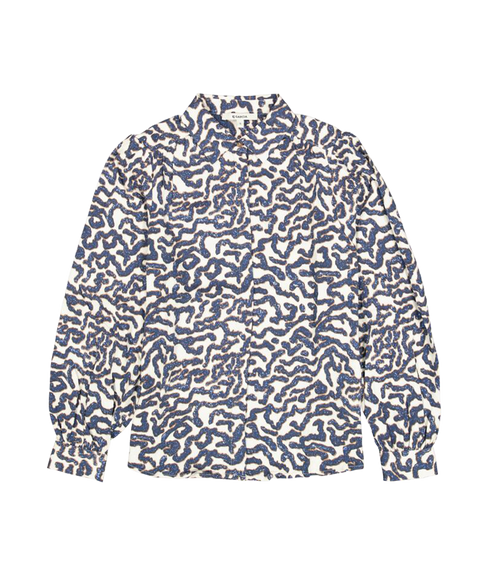 Printed Shirt - Cream/Navy