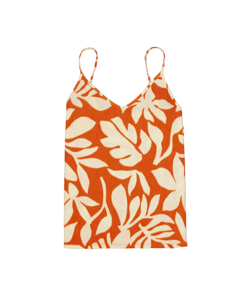 Leaf Print Cami - Paprika