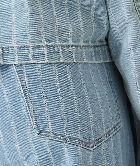 Stripe Denim Jean - Blue