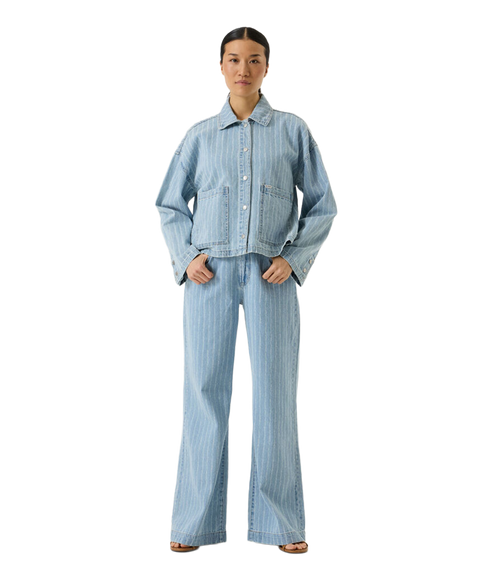 Stripe Denim Jean - Blue
