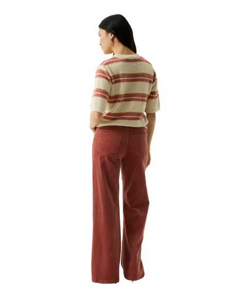 Stripe Short Sleeve Jumper - Whitecap
