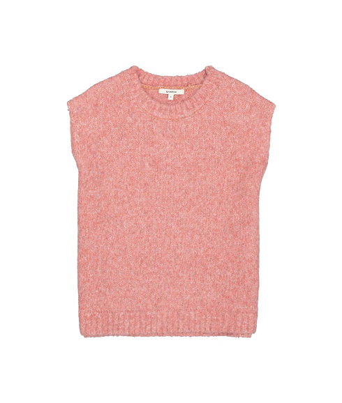 O-Neck Knit Tank Top - Coral Dust