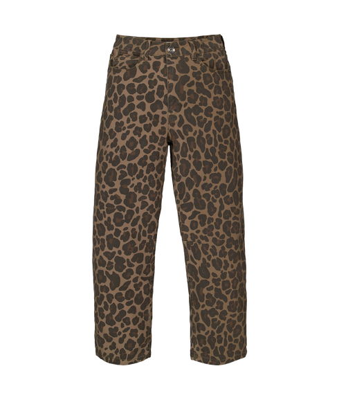 Leopard Print Trousers - Black