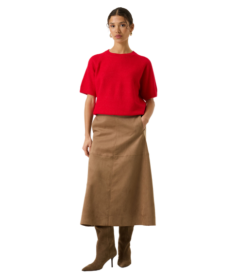A Line Skirt - Soft Taupe