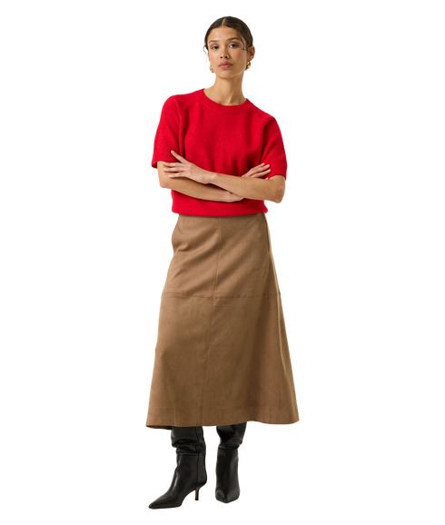 A Line Skirt - Soft Taupe