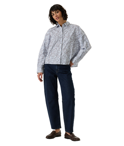 Striped Blouse - Breeze Blue