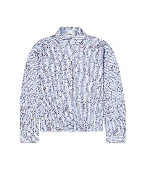 Striped Blouse - Breeze Blue