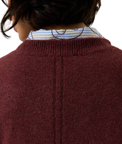 Knitted Vest - Rosewood