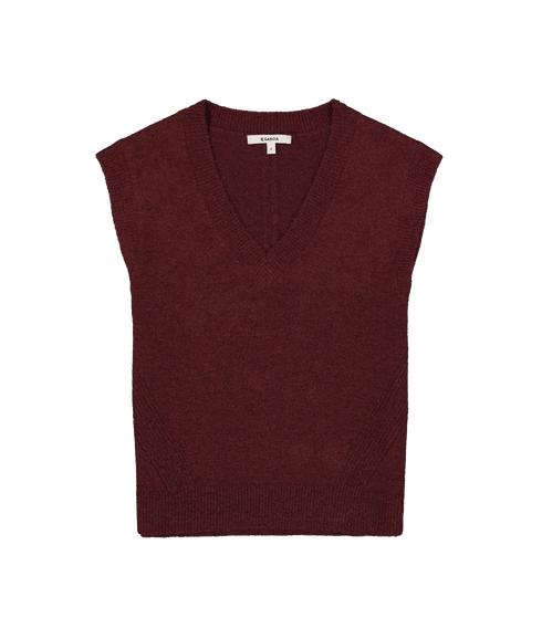 Knitted Vest - Rosewood