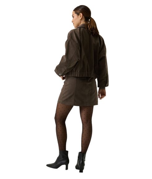 Suede Skirt - Graphite Mist