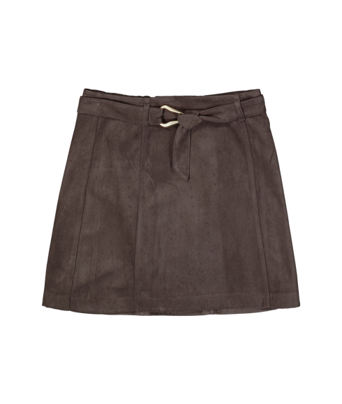 Suede Skirt - Graphite Mist