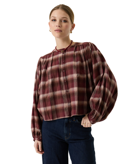 Checked LS Shirt - Rosewood