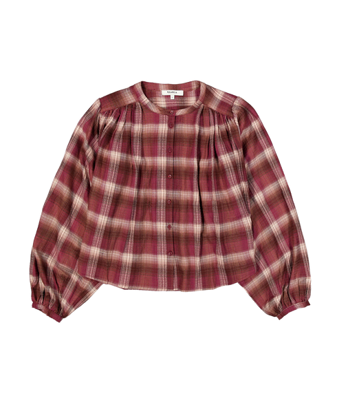 Checked LS Shirt - Rosewood