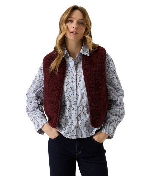 Teddy Vest - Rosewood