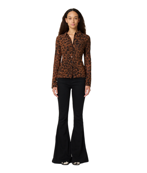 Kevis Blouse - Burnt Sugar/Black