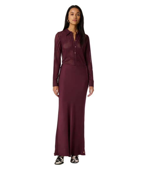 Georgia Blouse - Deep Burgundy