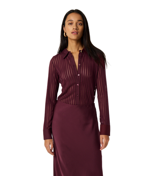 Georgia Blouse - Deep Burgundy