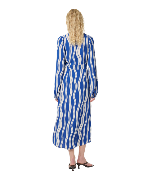 Ana Dress - Cosy White/Cobalt
