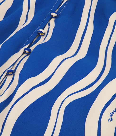 Ana Dress - Cosy White/Cobalt