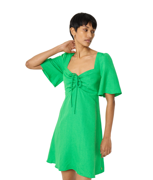 Tilda Short Dress - Green Glimmer