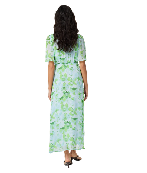 Denise Dress - Light Blue/Green