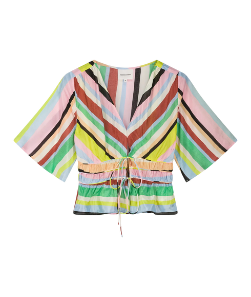 Jolie Top - Light Blue/Navy