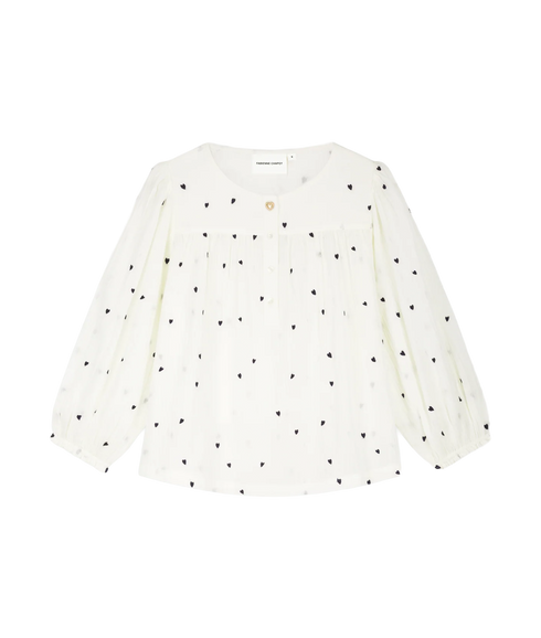 Bindi Top - Cosy White/Black