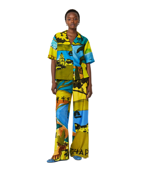 Brent Trousers - Yellow/Blue