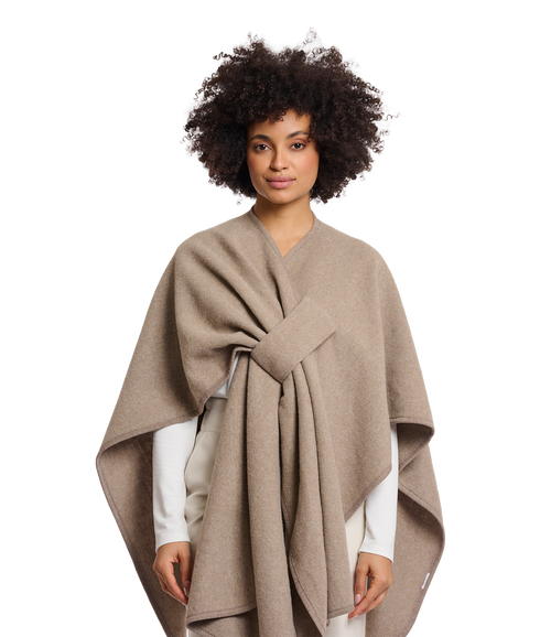 Loop Through Woven Cape - Toffee
