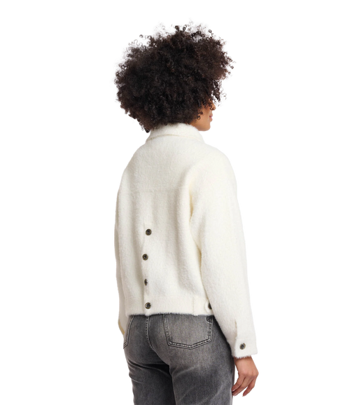 Boxy Bubbly Jacket - Snow White
